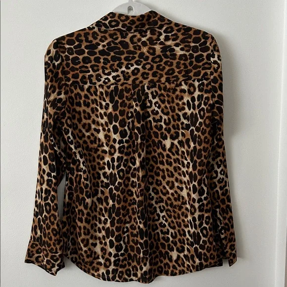 Express Animal Print Portofino Button Down Shirt - Picture 3 of 4